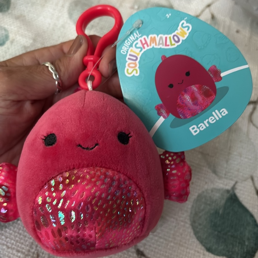 Squishmallows bag or key charm Pink Stuffed Animal Plush